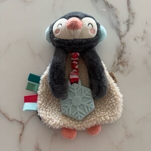 Itzy Ritzy Penguin Plush Baby Toy with Teether VGUC